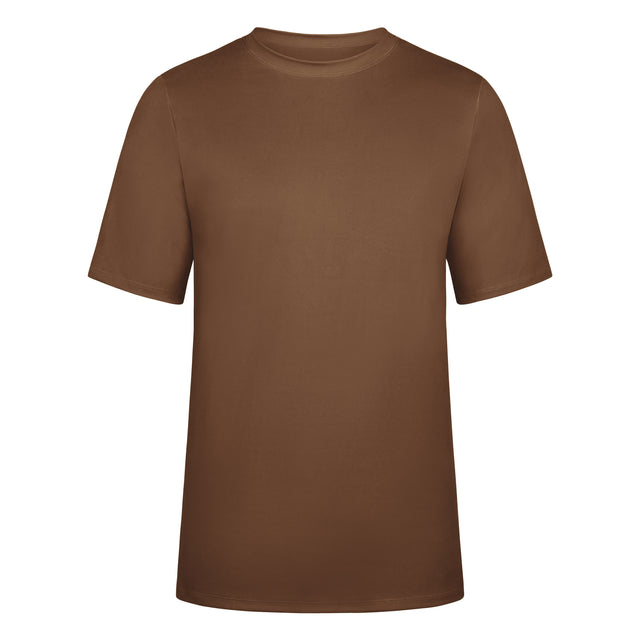 NovaTropic eco-friendly swimwear in a discret natural skin-tone color, offering UPF 50+ protection.