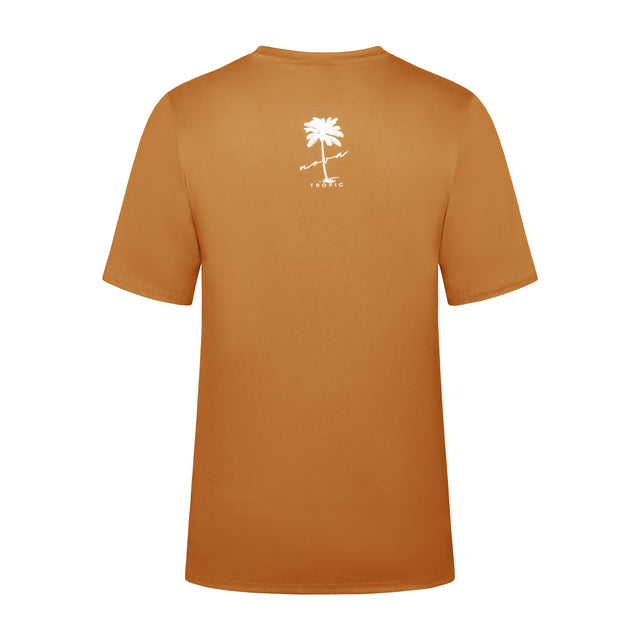 NovaTropic eco-friendly swimwear in a discret natural skin-tone color, offering UPF 50+ protection.