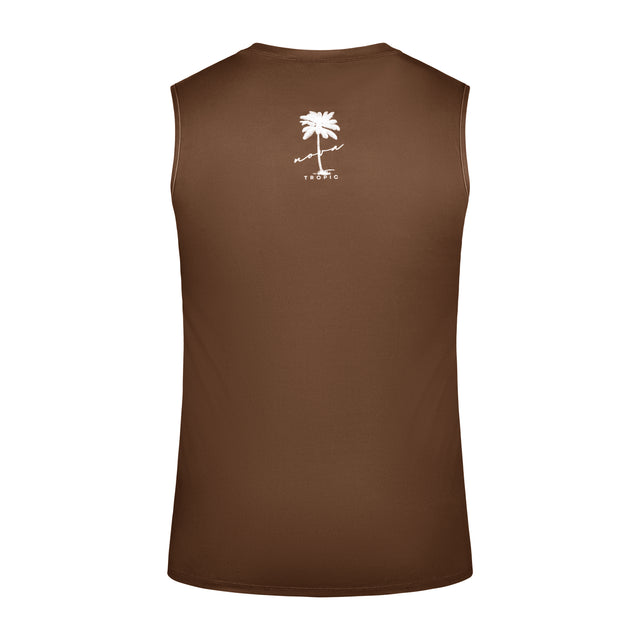 NovaTropic eco-friendly swimwear in a discret natural skin-tone color, offering UPF 50+ protection.