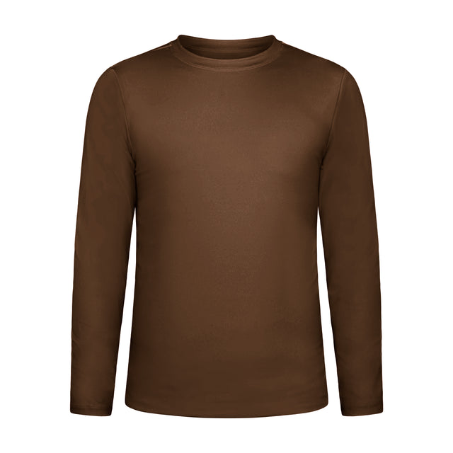 NovaTropic eco-friendly swimwear in a discret natural skin-tone color, offering UPF 50+ protection.