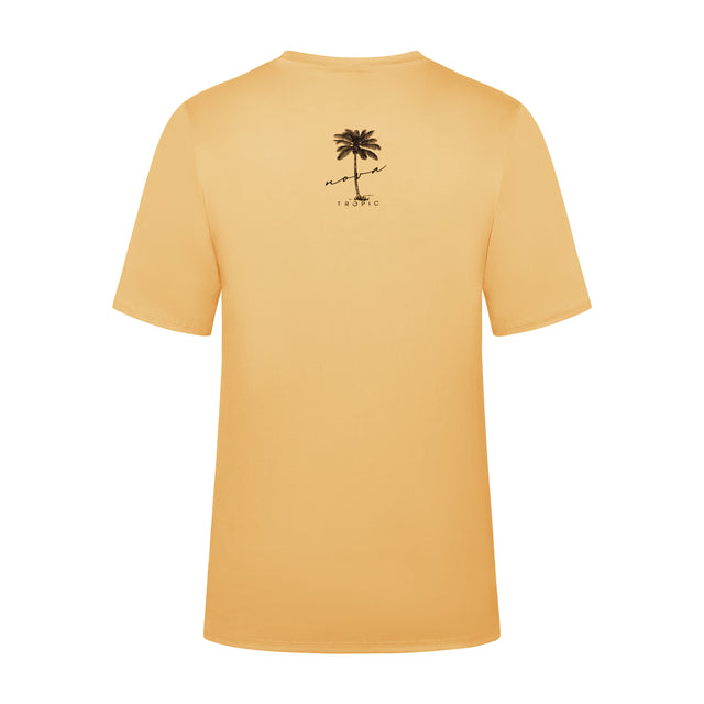 NovaTropic eco-friendly swimwear in a discret natural skin-tone color, offering UPF 50+ protection.